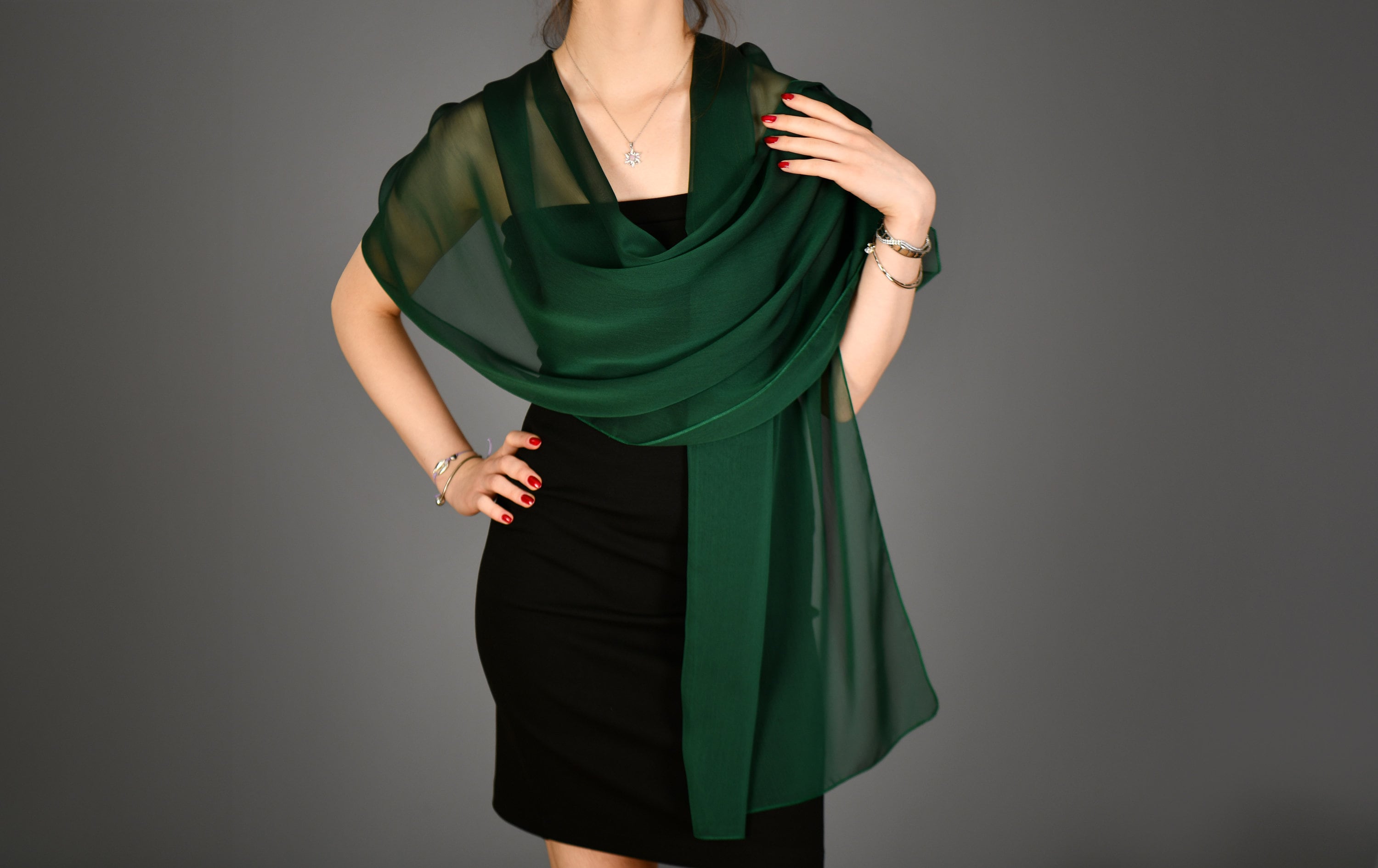 Jade green chiffon México