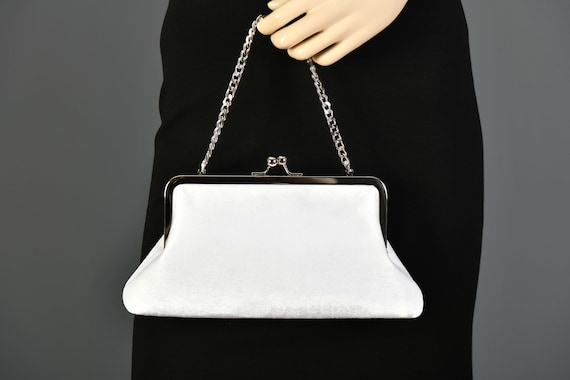 Off White Velvet Kiss Frame Evening Clutch Purse Chain Shoulder Bag Evening Bag COLOR OPTION Etsy Ireland
