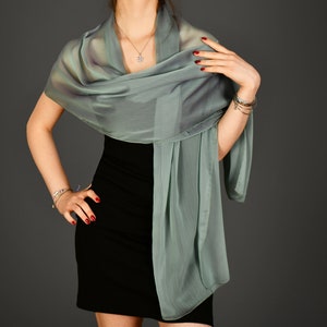 Sage Green Shawl Wrap Bolero Summer Spring Winter Wedding, Extra Long Option Available