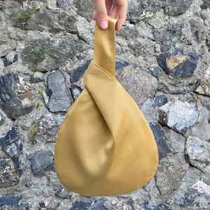Japanese Knot Bag Purse Satin Wedding, Special Occasion, Simple Elegant Bag, Evening Dress, Gold Color option