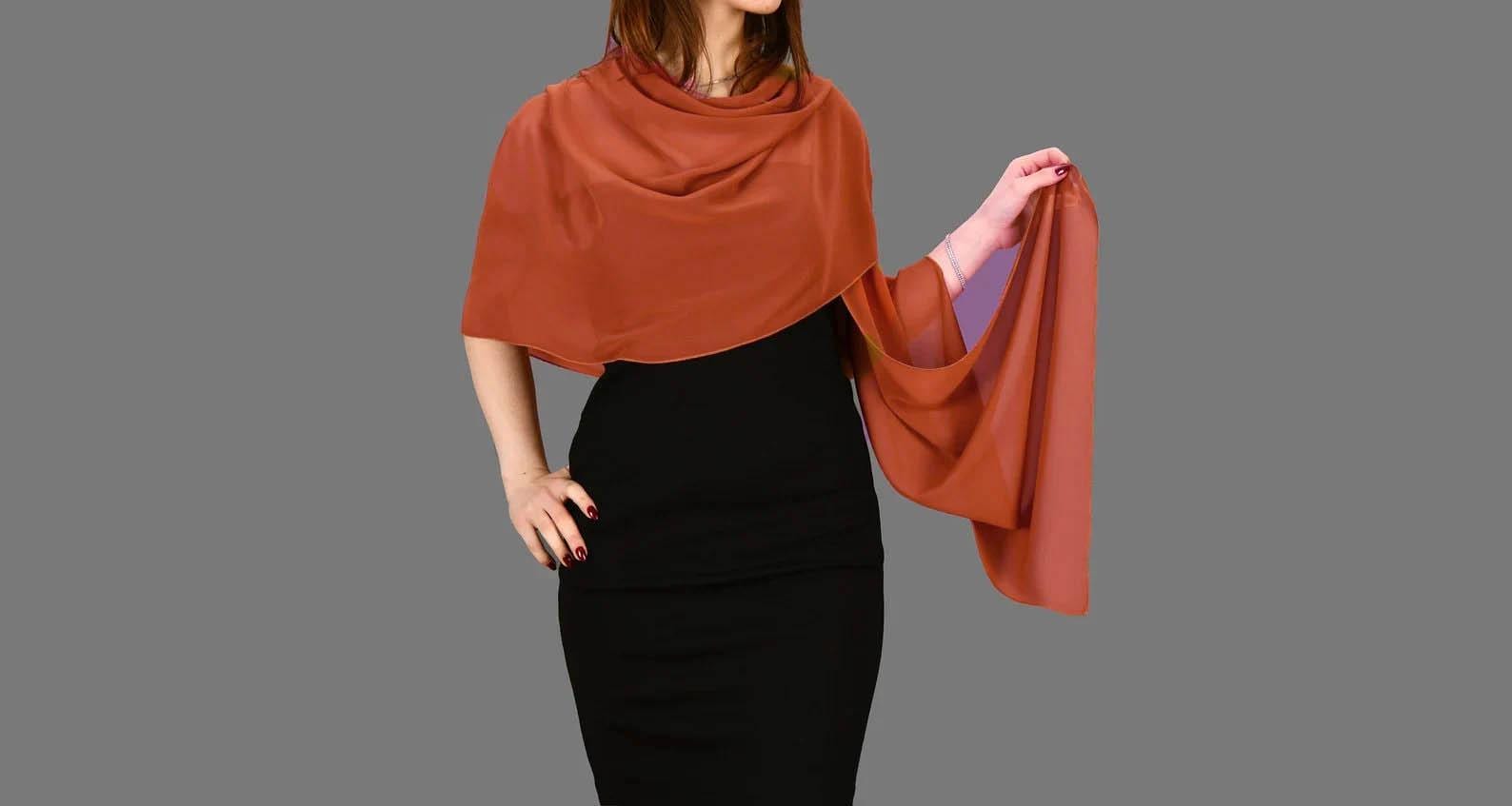 open lace back dress Burnt Orange Shrug Blouse With Short Flap Skirt – Kaoribyshreya