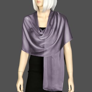 Heather Purple Lavender Shawl Wrap Bolero Summer Spring Wedding, Extra Long Option Available, Gray Purple