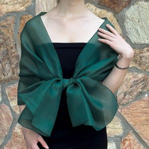 Luxury Bright Green Chiffon Sleeves Wrap Shawl Bolero Winter Wedding Shrug Elegant Accessory Size Unique Dark Green Deep Green Peacock Green Etsy