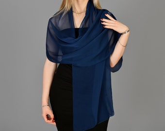 Blue Lightweight Summer Shawl Wrap, Bridesmaid Shawl Wrap