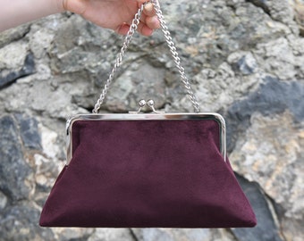 plum evening bag