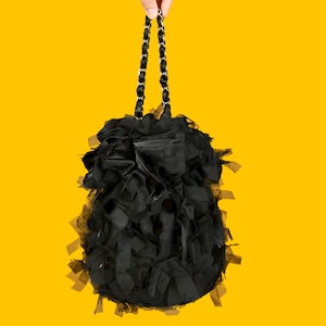 Evening Prom Purse bag,Knot Bag Purse Satin Wedding Purse Bag Clutch ,Simple Elegant Bag, Evening Dress, Black