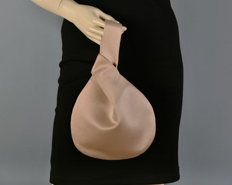 Bolso de nudo japonés desnudo para boda, bolso de graduación, ocasión especial, bolso elegante simple, vestido de noche