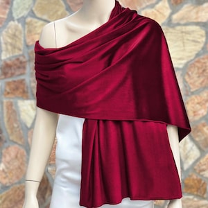 Red Velour Velvet Occassion Shawl, Velvet Evening  Wrap, Wedding Shawl, Warm Winter Shawl Wrap, Red