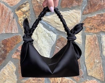 Small Satin Evening Prom Purse bag,Simple Small Satin Elegant Bag -Color option