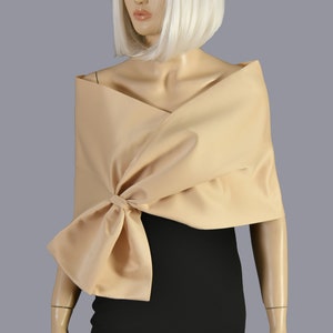 Woman Evening Shawl Wrap, Wrap Stole, Wedding Shawl, Medium Champagne