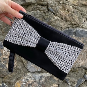 Sparkly Clutch, Bridesmaid Gift, Wedding Gift, Evening Clutch, Occasion Clutch Bag, Black