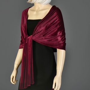 Double Layered Shawl Wrap Velvet Occassion Shawl, Velvet Evening  Wrap, Warm Winter Shawl Wrap,Brownish Burgundy