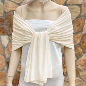 Velvet Floral White Occassion Shawl, Velvet Evening  Wrap, Wedding Shawl, Warm Winter Shawl Wrap, Old Lace Color, Dark Ivory