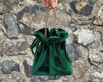Emerald Green Knot Bag Purse, Dance & Prom purse, Evening Pouch, Special Occasion, Simple Elegant Bag, Evening Dress, Emerald Green