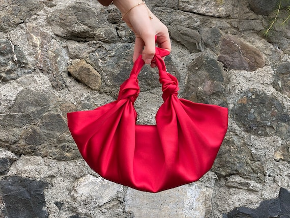 Red satin handbag new arrivals