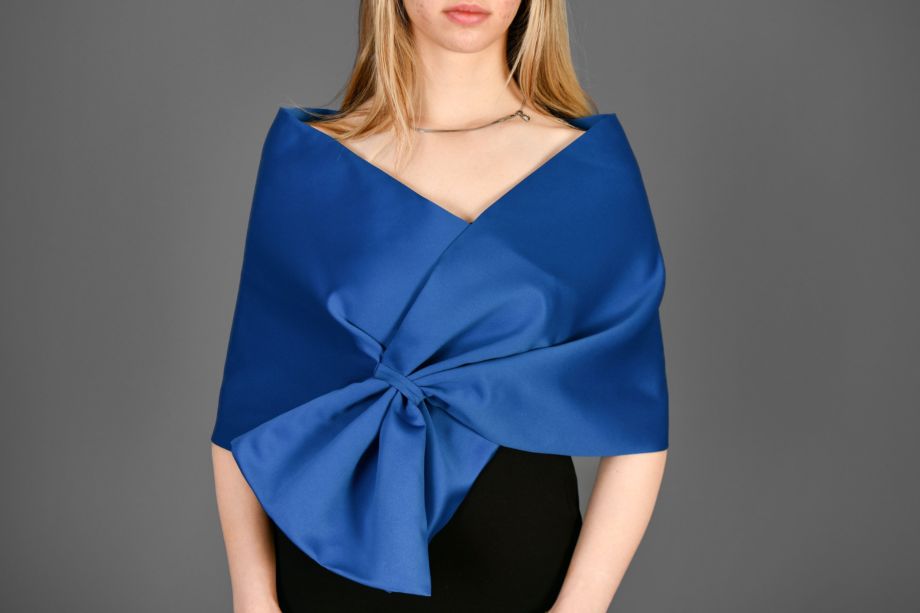 Central Chic® - Scialle Satinato In Seta, Da Matrimonio, Pashmina Per Spose E Damigelle, Colore - Foto 7