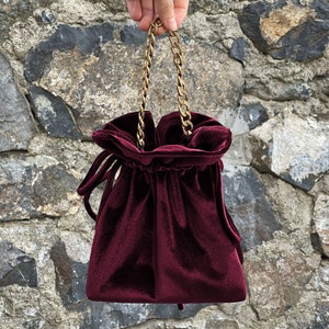 Brownish Bordeaux Knot Bag Purse, Dance & Prom purse, Evening Pouch, Special Occasion, Simple Elegant Bag, Evening Dress, Maroon