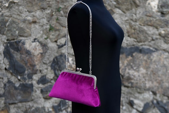 Purple shoulder purse hotsell