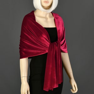 Red Bridesmaid Shawl Wrap Velvet Occassion Shawl With Matching Shoulderbag Option, Velvet Evening  Wrap, Warm Winter Shawl Wrap, Red