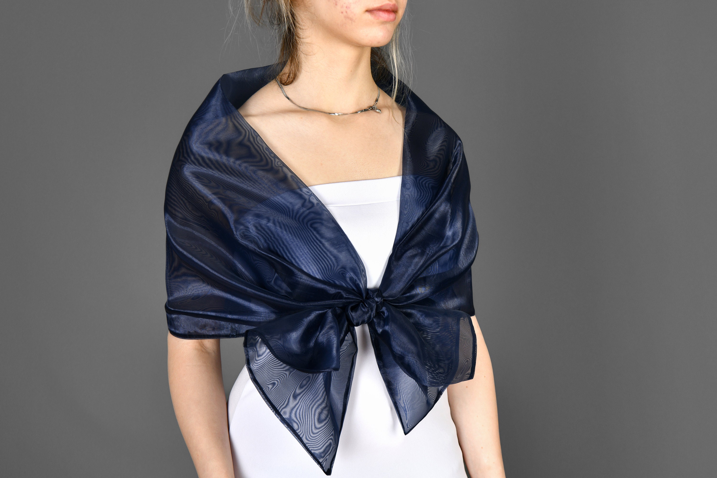 Satin Shawls Dresses Evening Party Wrap For Wedding Pure Color