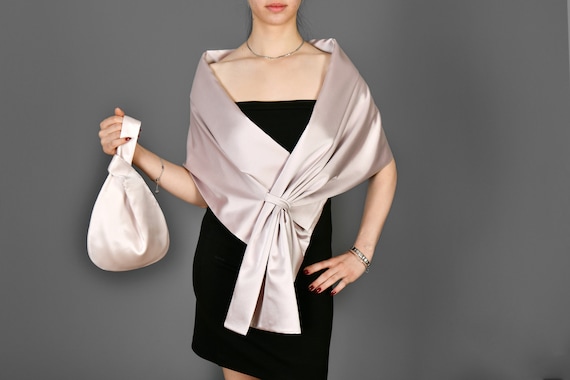 senamonboutique Evening Shawl Wrap for Women - Wedding Stole Evening Shawl Wrap for Women – Wedding Stole, Shoulder Cover Up, Shrug Scarf  in Champagne, Emerald Green, Navy - Etsy