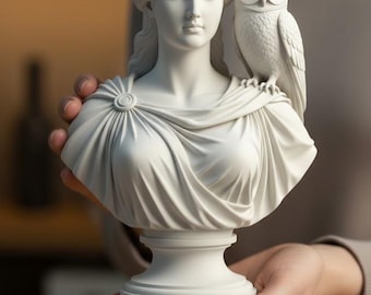 A Symbol of Wisdom: Handcrafted Athena Statue – Office and Home Decor