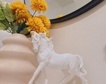 3D Printed Black Stallion Sculpture | Elegant Horse Statue Home Decor