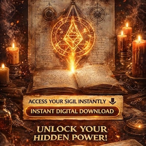 Simbolo di stregoneria personalizzato / Sigillo con iniziali e data di nascita / Protezione spirituale / Simbolo di intenzione / Download digitale