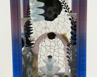 Gothic Garden Decorated Jumping Spider Enclosure | Habitat