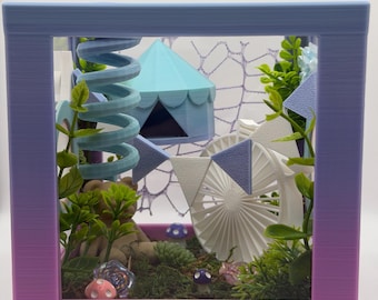 Circus-Themed Jumping Spider Decorated Enclosure | Habitat