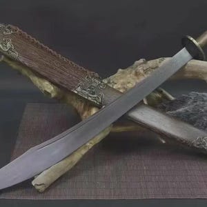 Chinees kungfu-scherp zwaard Qing-dynastie Dao Damascus gevouwen stalen slagzwaard