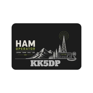 Personalized Callsign Ham Operator Desk Mat – Amateur Radio Shack Accessory