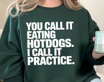 Grappig oefen-T-shirt hotdog: eigenzinnig citaat (digitaal ontwerp)