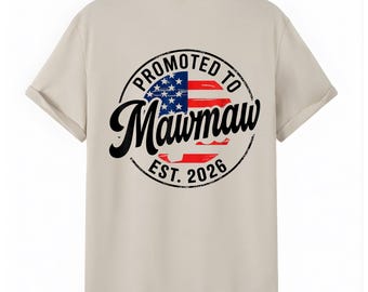 Promoted to Mawmaw EST 2026 PNG USA Flag Funny New Grandma Gift Sublimation Design