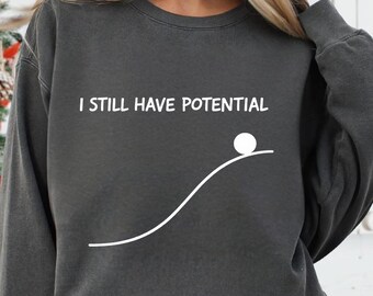 I Had Potential PNG: citaatontwerp met sarcastische humor (digitale download)