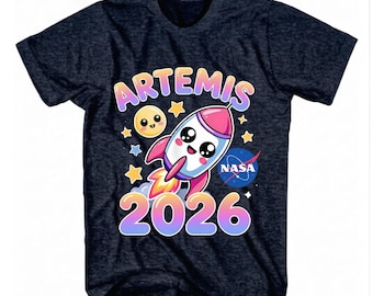 Artemis II 2026 Rocket Launch-T-shirt, png (digitale download)