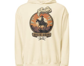 Comfort Colors Skelett Cowboy Horse Rider Hoodie | Klassisk westerntröja med grafisk design