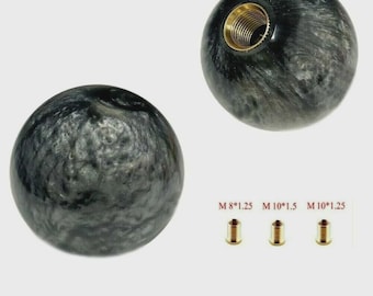 For JDM Round Ball Manual Gear Stick Shift Knob Lever Shifter Universal Nero