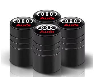 4Pcs Car Styling 3D Aluminum Metal Car Wheel Tire Air Valve Caps Cover For Audi A3 A4 b6 b8 b7 A6 A8 - D Audi