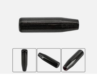 1 pomo de cambio de marchas negro de 13 cm, 100 % fibra de carbono, manual, para carreras.