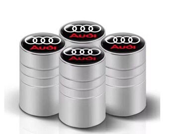 4Pcs Car Styling 3D Aluminum Metal Car Wheel Tire Air Valve Caps Cover For Audi A3 A4 b6 b8 b7 A6 A8 - C Audi