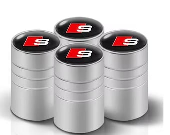 4Pcs Car Styling 3D Aluminum Metal Car Wheel Tire Air Valve Caps Cover For Audi A3 A4 b6 b8 b7 A6 A8 Silver