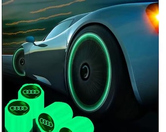 4pcs/set Luminous Car Wheel Tire Valve Caps Stem Case Covers For Audi Sline A1 A3 A4 A5 A6 A7 A8 Q3 Q5 Q7 TT Accessories