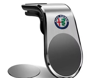 Metal Magnetic Car Phone Holder Auto Emblem For Alfa Romeo Sportiva Giulia Giulietta 159 156 MITO Stelvio 147 GT Tonale