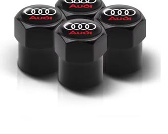4Pcs Car Styling 3D Aluminum Metal Car Wheel Tire Air Valve Caps Cover For Audi A3 A4 b6 b8 A6 A8