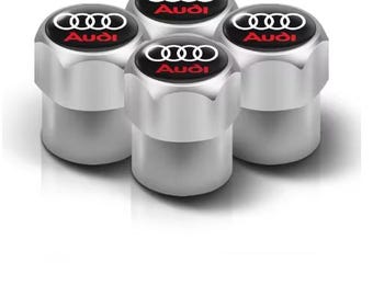 4Pcs Car Styling 3D Aluminum Metal Car Wheel Tire Air Valve Caps Cover For Audi A3 A4 b6 b8 b7 A6 A8 - Audi