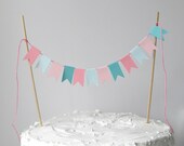 Paper Cake Garland - Cotton Candy Flags
