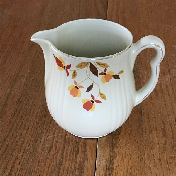 SALE Vintage Hall's Jewel T Mary Bayer Pitcher "Autumn Leaf" Mid Century USA Pottery/Milk Juice Syrup Pitcher/Collectible Pottery//Free Ship