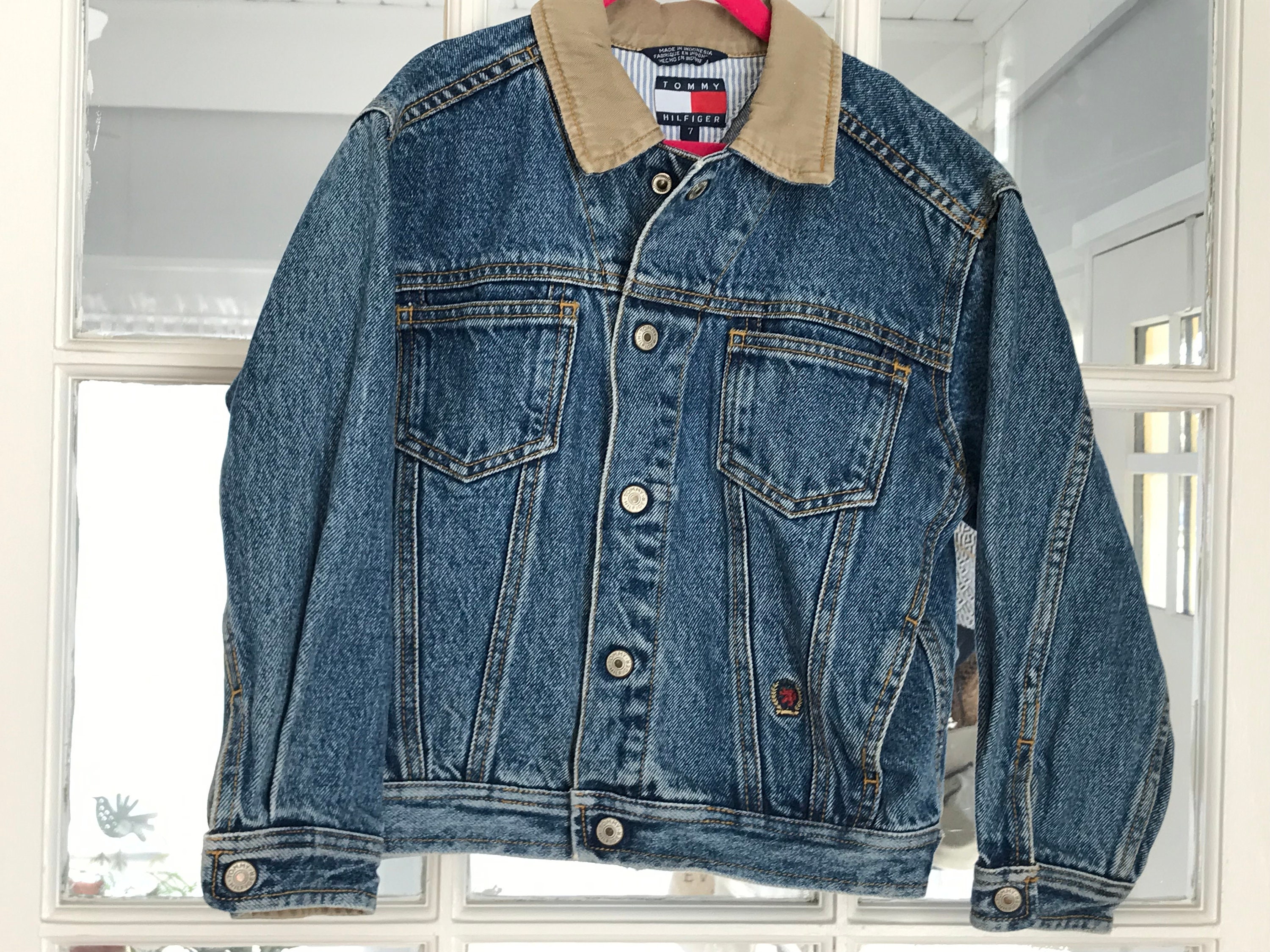 Vintage Tommy Hilfiger Jacket/distressed Denim Jean - Etsy