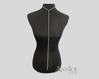 Silver *As Trinny* Stainless Steel Toggle Necklace - Platinum Silver